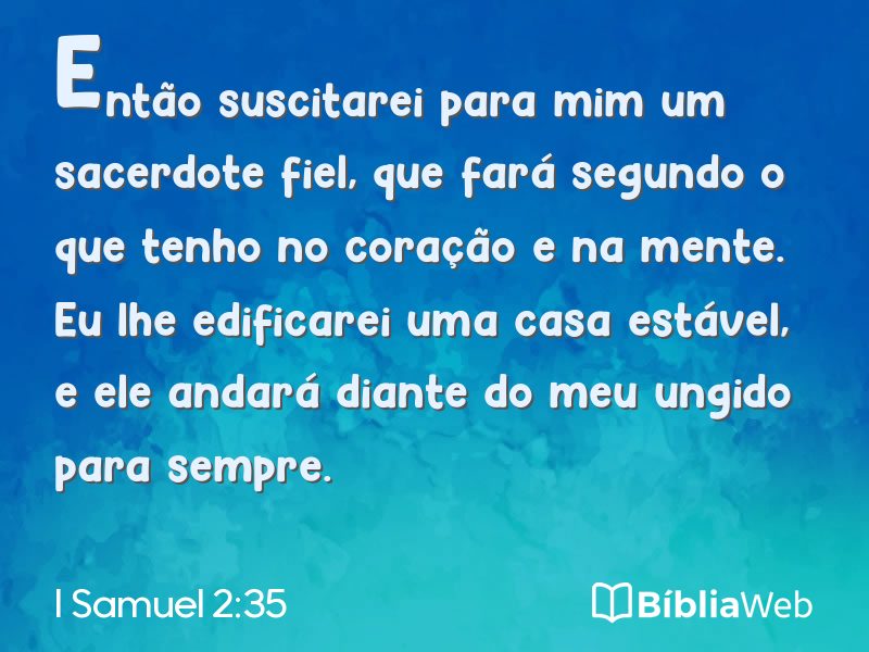 I Samuel 2:35 em imagem para compartilhar