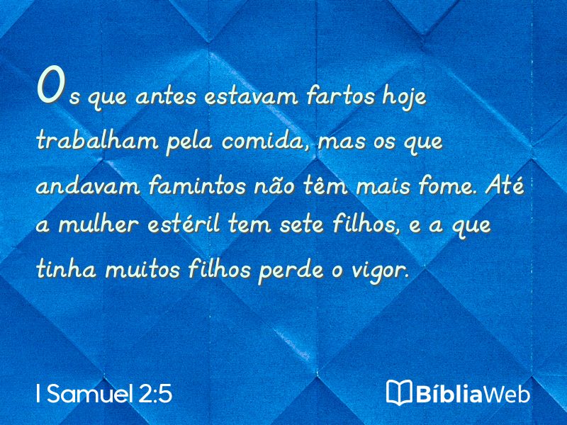 I Samuel 2:5 em imagem para compartilhar