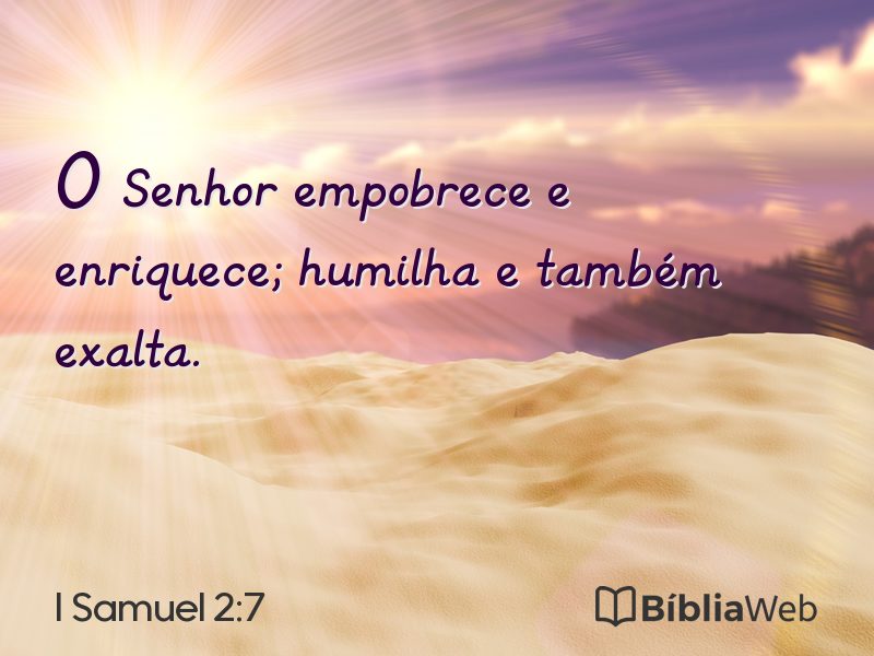 I Samuel 2:7 em imagem para compartilhar