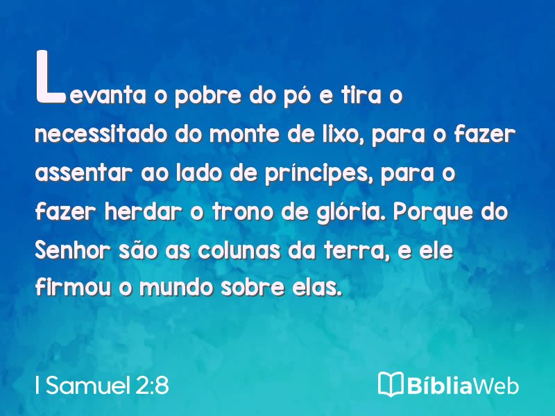 I Samuel 2:8 em imagem para compartilhar