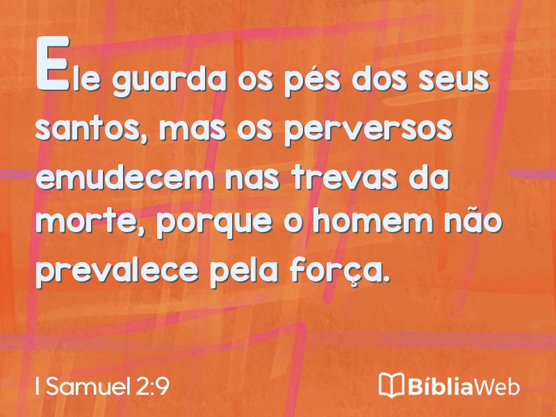 I Samuel 2:9 em imagem para compartilhar