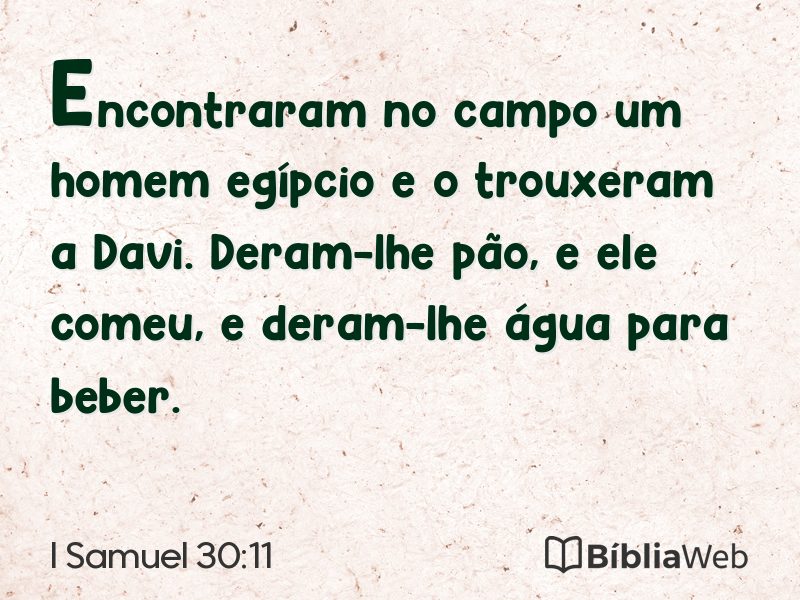 I Samuel 30:11 em imagem para compartilhar