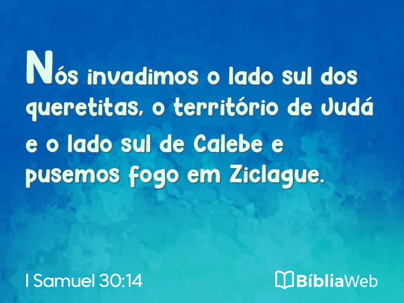 I Samuel 30:14 em imagem para compartilhar