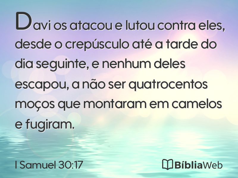 I Samuel 30:17 em imagem para compartilhar