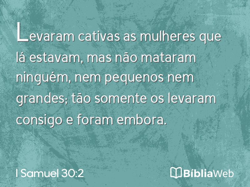 I Samuel 30:2 em imagem para compartilhar