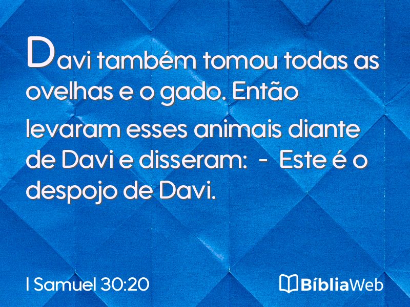 I Samuel 30:20 em imagem para compartilhar