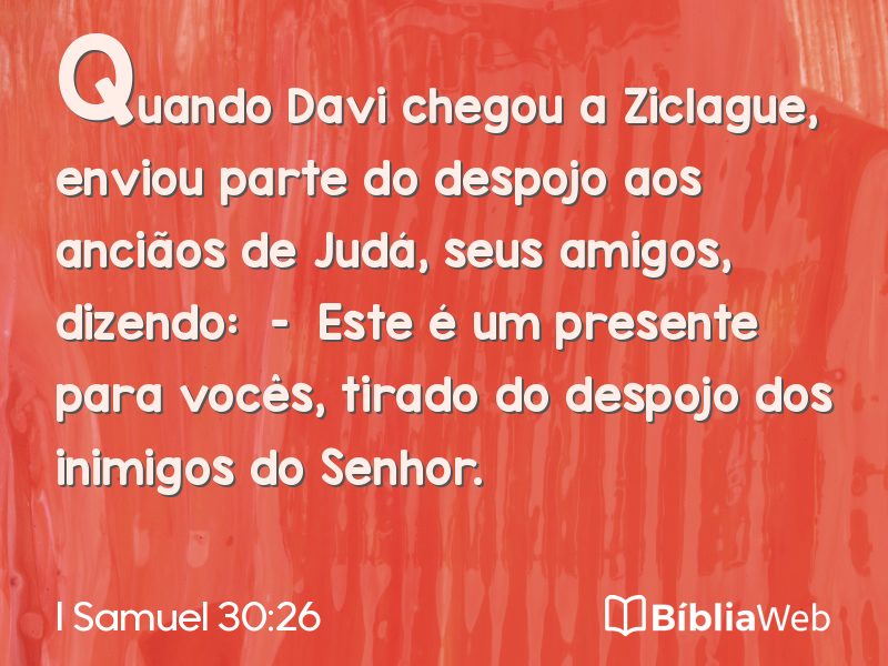 I Samuel 30:26 em imagem para compartilhar