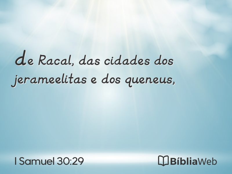 I Samuel 30:29 em imagem para compartilhar