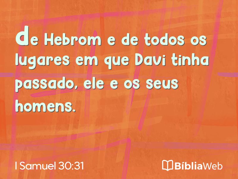 I Samuel 30:31 em imagem para compartilhar