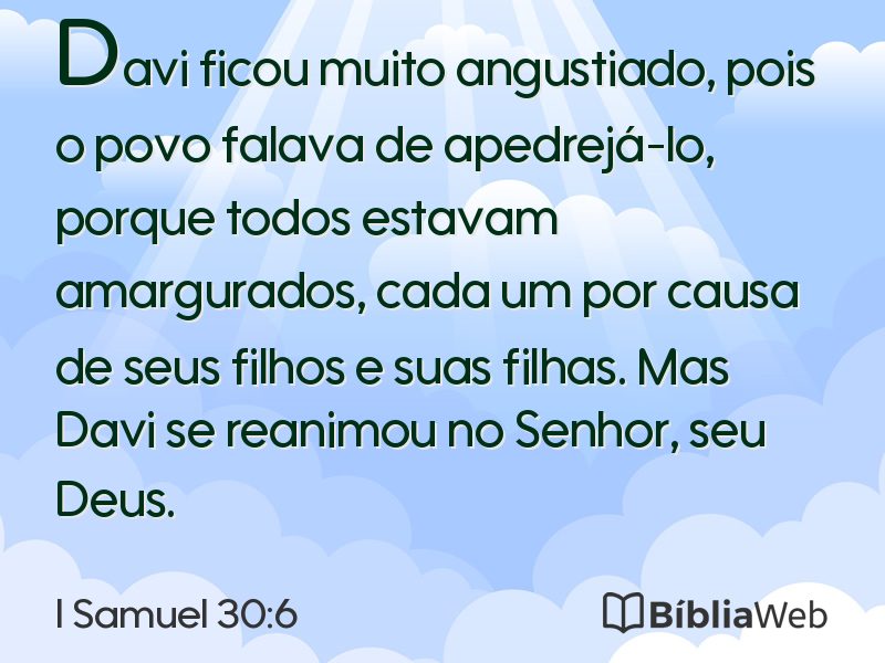 I Samuel 30:6 em imagem para compartilhar