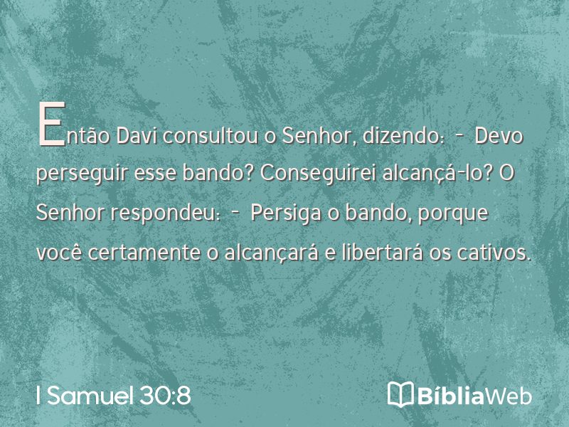 I Samuel 30:8 em imagem para compartilhar