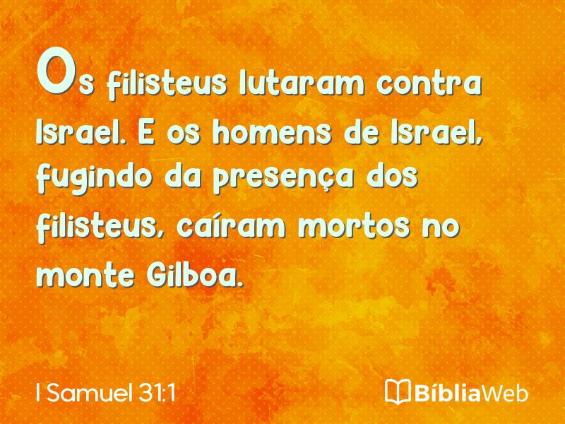 I Samuel 31:1 em imagem para compartilhar