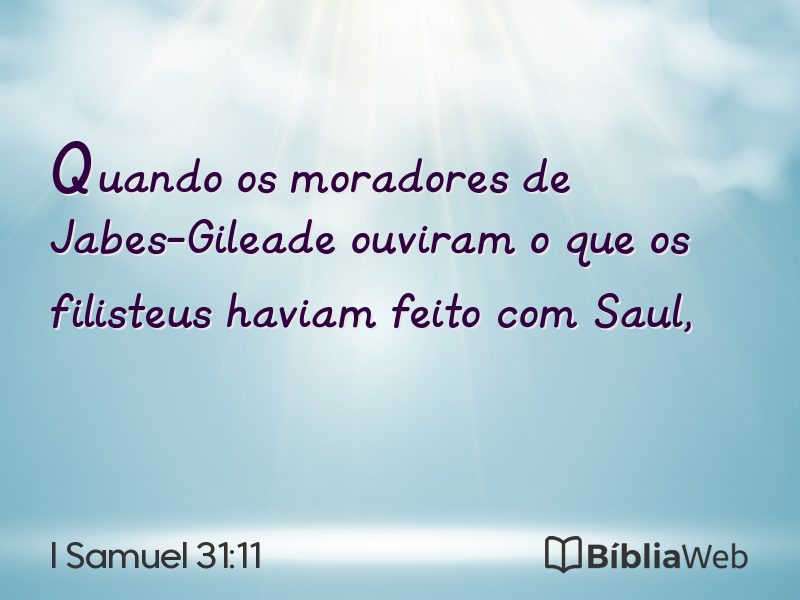 I Samuel 31:11 em imagem para compartilhar
