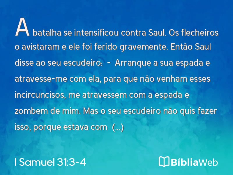 I Samuel 31:3-4 em imagem para compartilhar