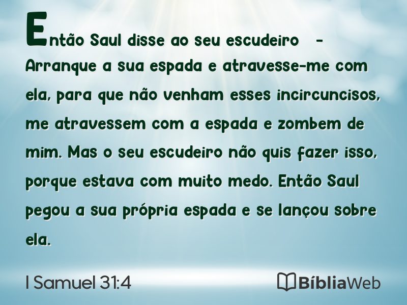 I Samuel 31:4 em imagem para compartilhar