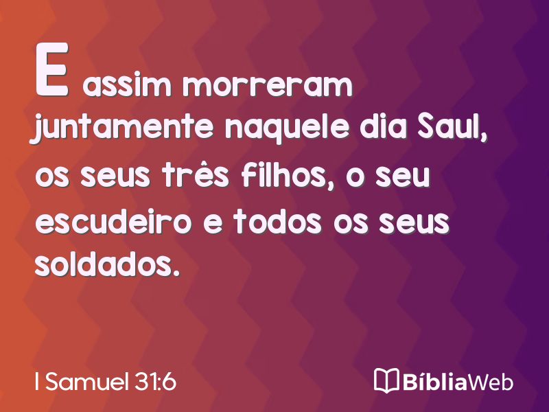 I Samuel 31:6 em imagem para compartilhar
