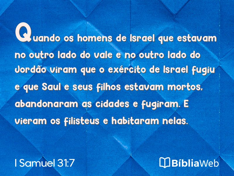 I Samuel 31:7 em imagem para compartilhar