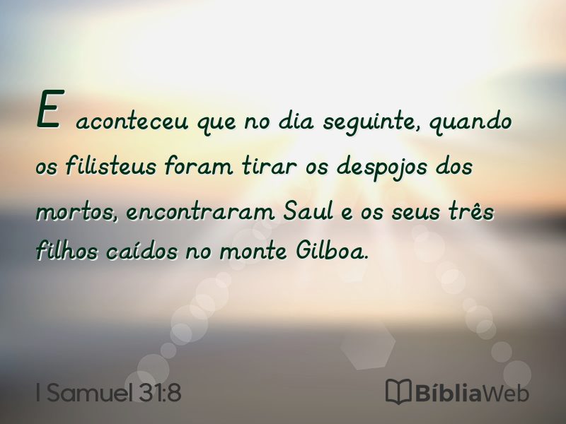 I Samuel 31:8 em imagem para compartilhar
