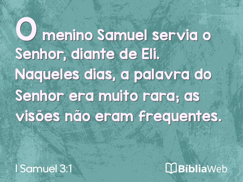 I Samuel 3:1 em imagem para compartilhar