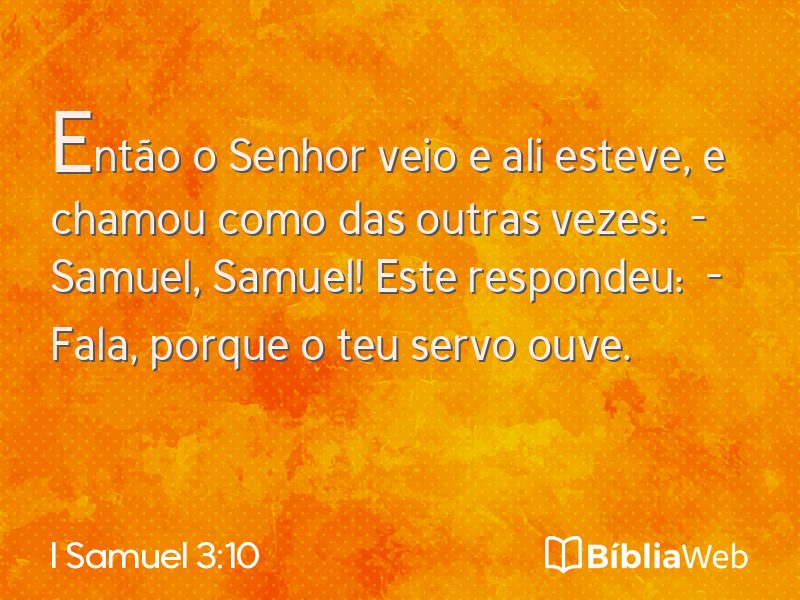 I Samuel 3:10 em imagem para compartilhar