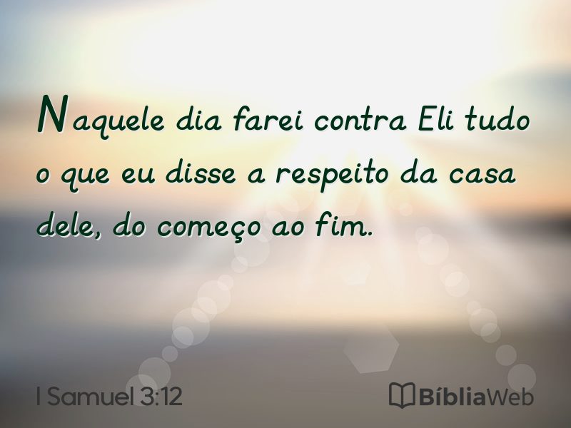 I Samuel 3:12 em imagem para compartilhar