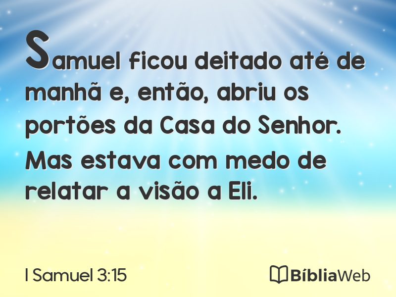 I Samuel 3:15 em imagem para compartilhar