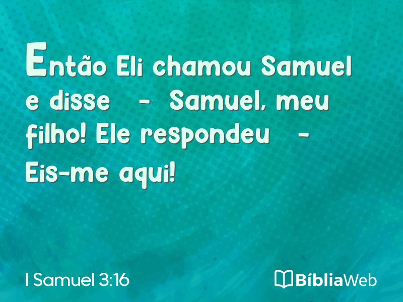 I Samuel 3:16 em imagem para compartilhar