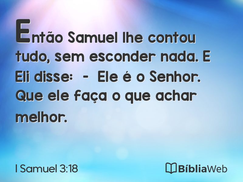 I Samuel 3:18 em imagem para compartilhar