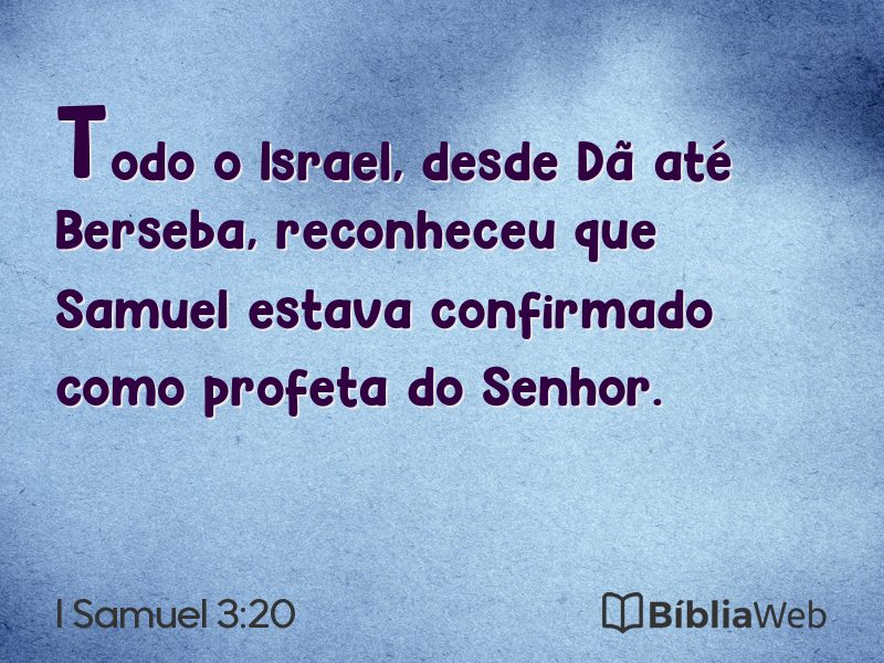I Samuel 3:20 em imagem para compartilhar
