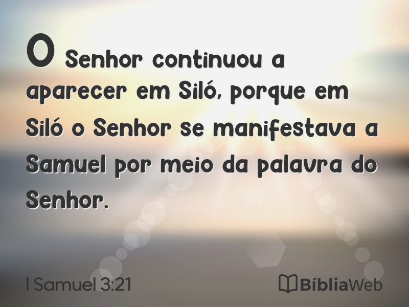 I Samuel 3:21 em imagem para compartilhar