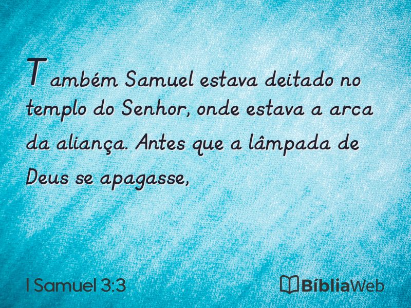 I Samuel 3:3 em imagem para compartilhar