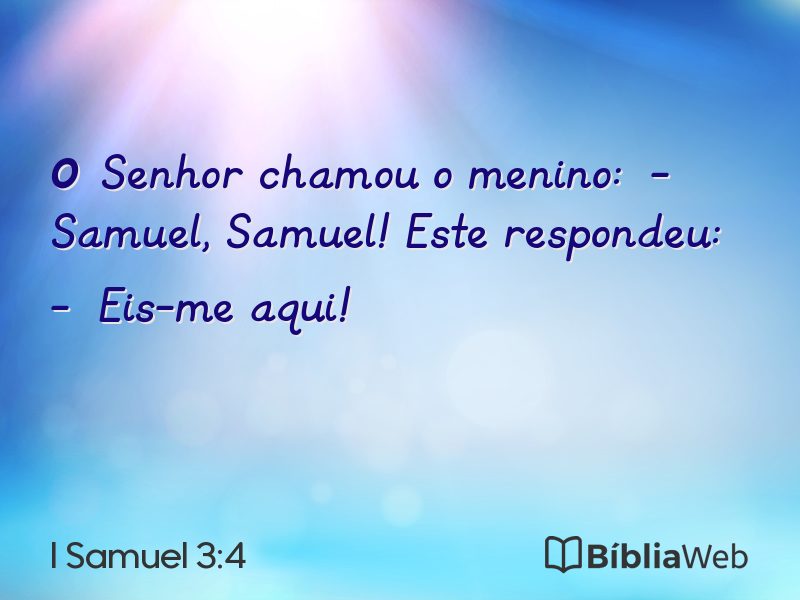 I Samuel 3:4 em imagem para compartilhar