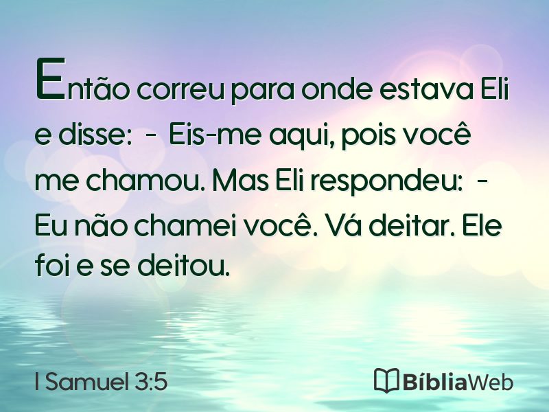 I Samuel 3:5 em imagem para compartilhar