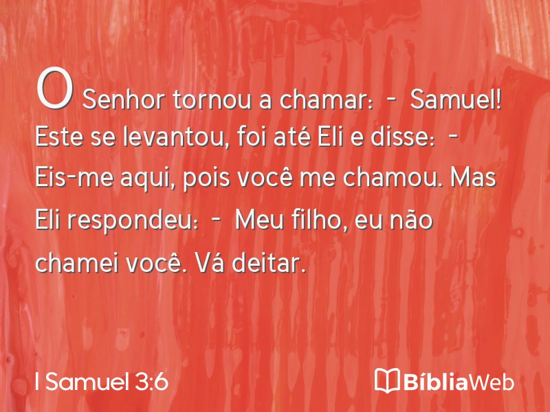 I Samuel 3:6 em imagem para compartilhar