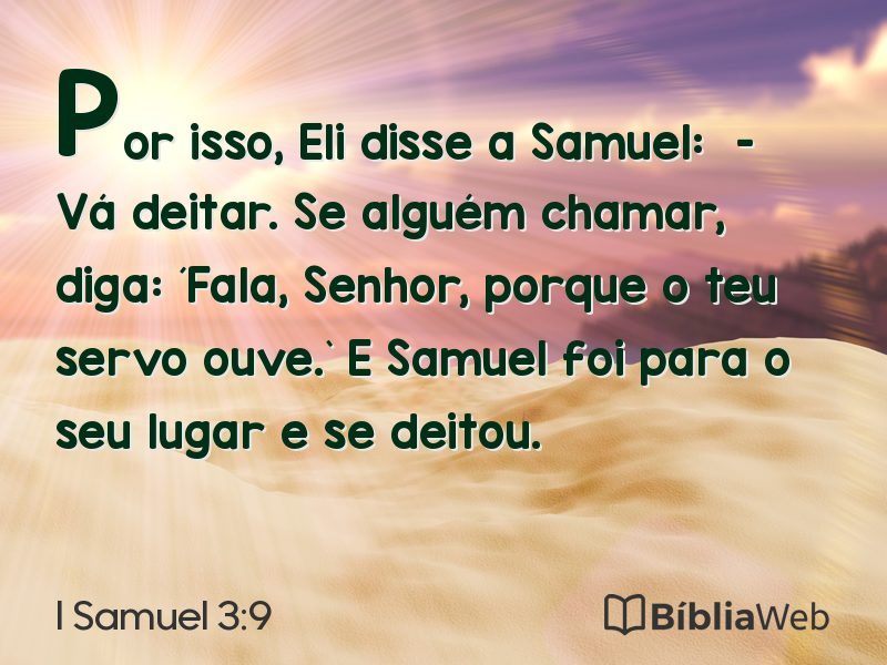I Samuel 3:9 em imagem para compartilhar