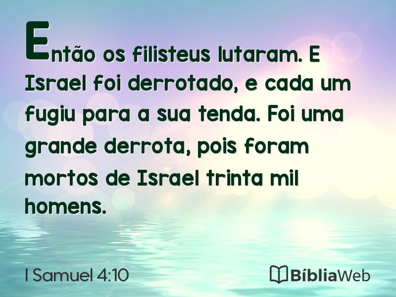 I Samuel 4:10 em imagem para compartilhar