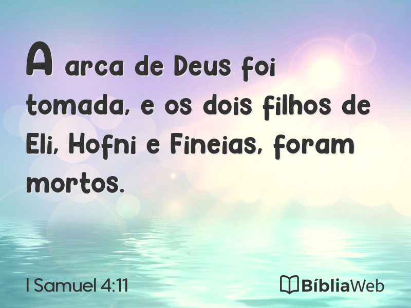 I Samuel 4:11 em imagem para compartilhar