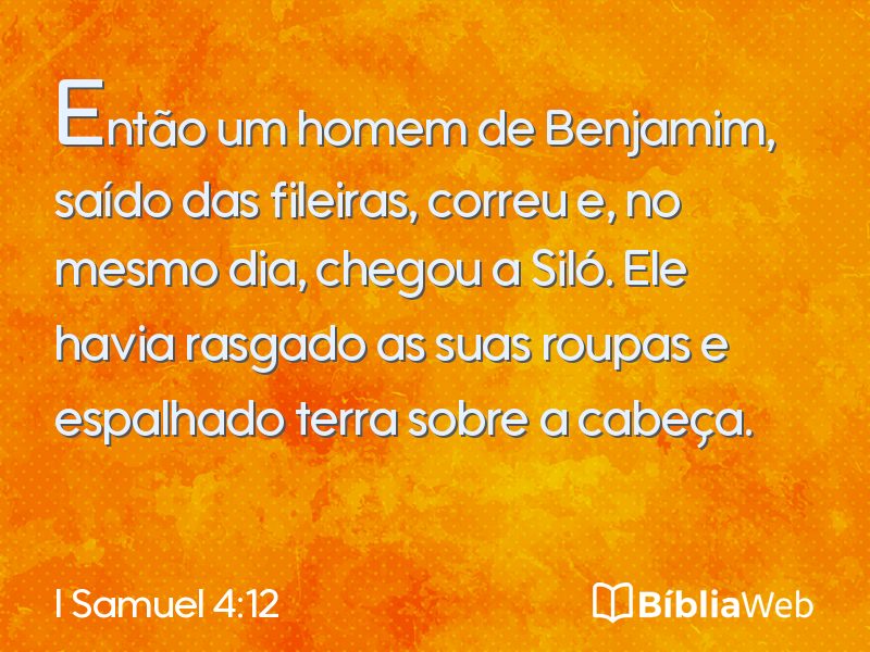 I Samuel 4:12 em imagem para compartilhar