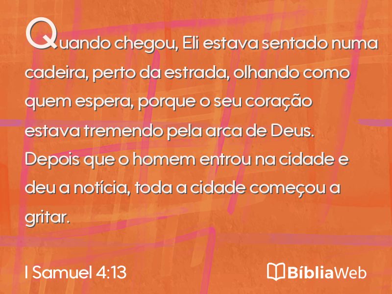 I Samuel 4:13 em imagem para compartilhar