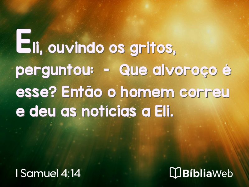 I Samuel 4:14 em imagem para compartilhar
