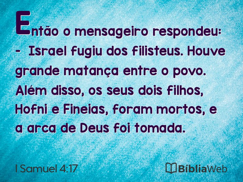 I Samuel 4:17 em imagem para compartilhar