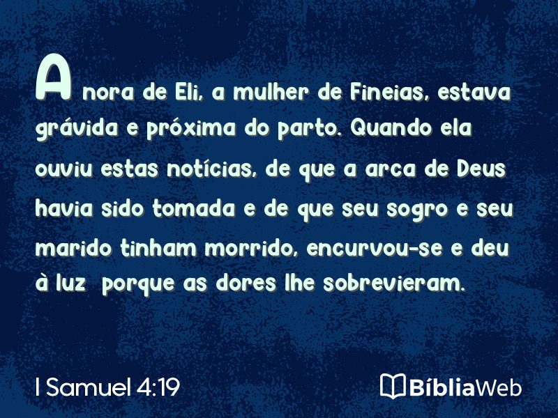 I Samuel 4:19 em imagem para compartilhar