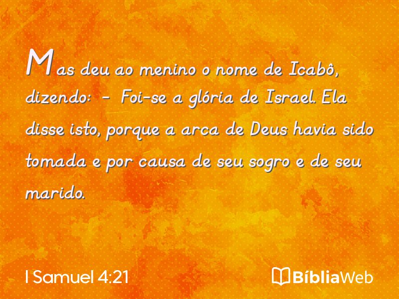 I Samuel 4:21 em imagem para compartilhar