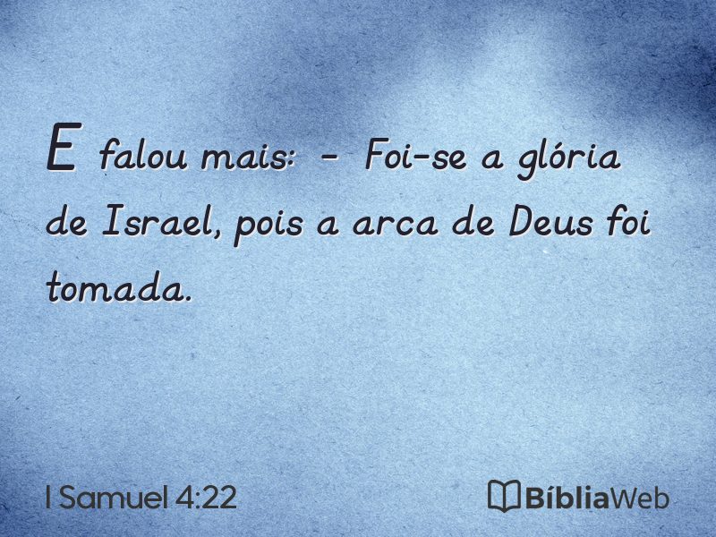 I Samuel 4:22 em imagem para compartilhar