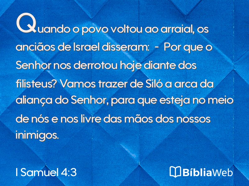 I Samuel 4:3 em imagem para compartilhar