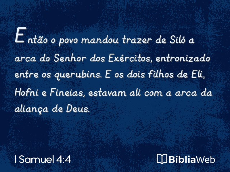 I Samuel 4:4 em imagem para compartilhar