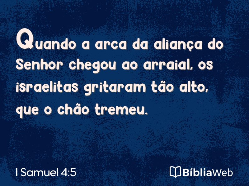 I Samuel 4:5 em imagem para compartilhar