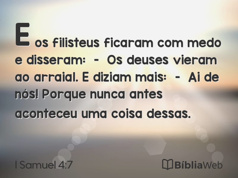 I Samuel 4:7 em imagem para compartilhar