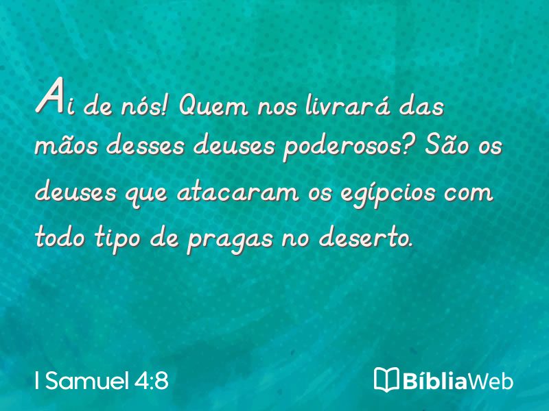 I Samuel 4:8 em imagem para compartilhar