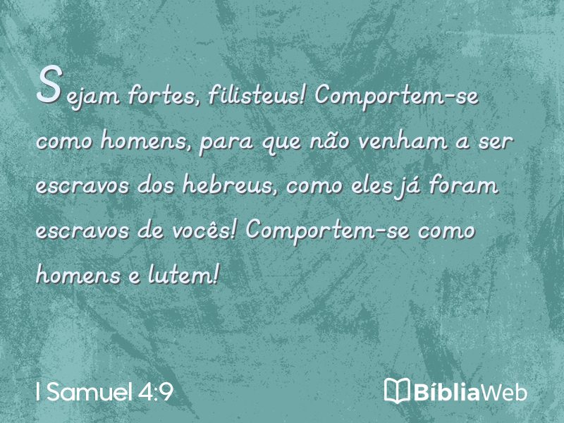 I Samuel 4:9 em imagem para compartilhar